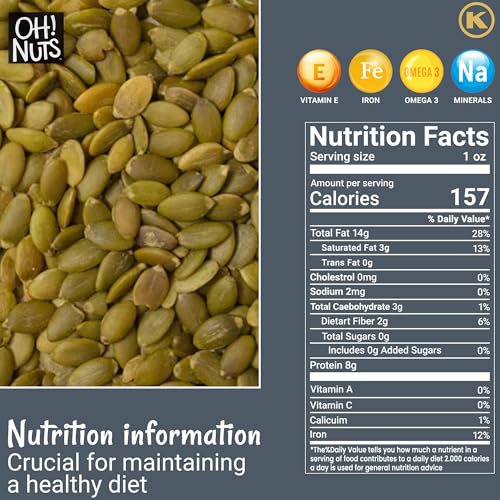 Dry Roasted Unsalted Pumpkin Seeds, 2-Pound Bulk Bag G3491