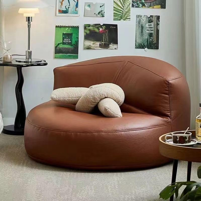 Curved Leather Sofa O470