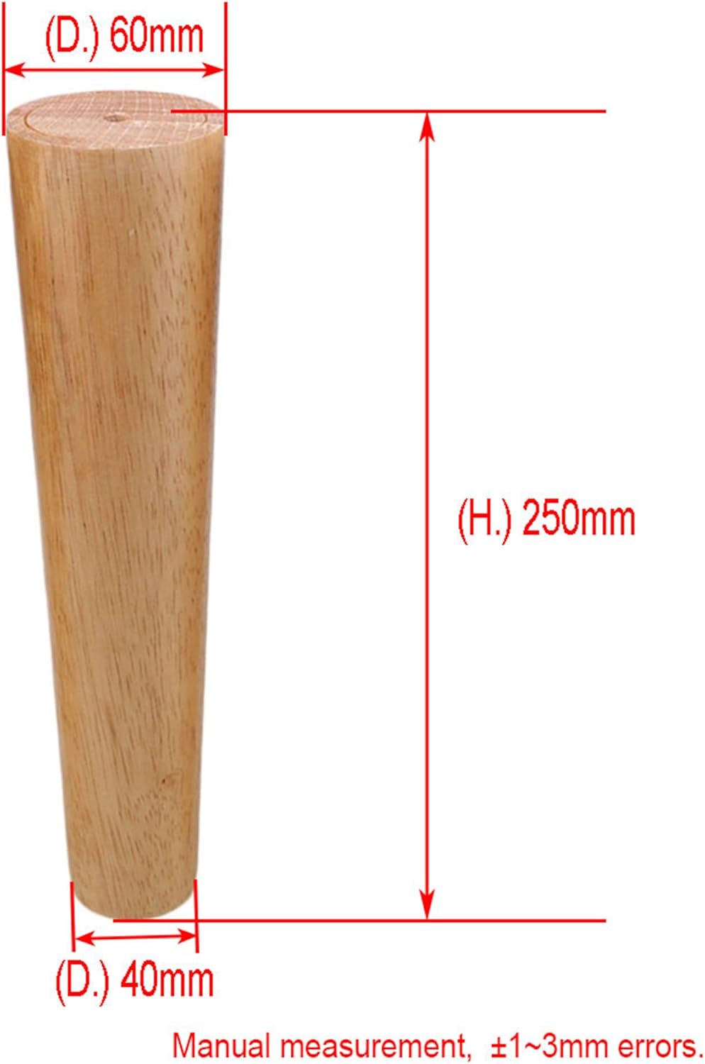 10inch Wood Tapered Furniture Legs Pack of 4 T1575