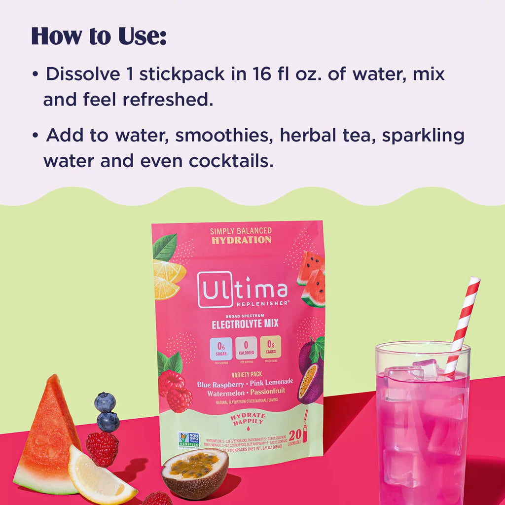 Tropical Electrolyte Hydration Powder, 20 Count Stickpack Pouch, Sugar Free, 0 Calories, 0 Carbs, Gluten-Free, Keto, Non-GMO with Magnesium, Potassium O917254