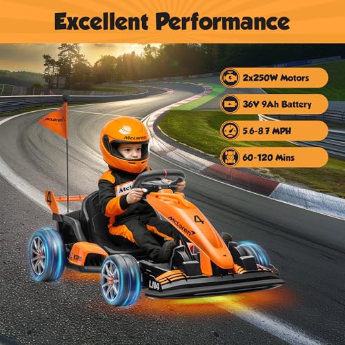 24V 7Ah Electric Go Kart with Adjustable Seat and LED Lights X533
