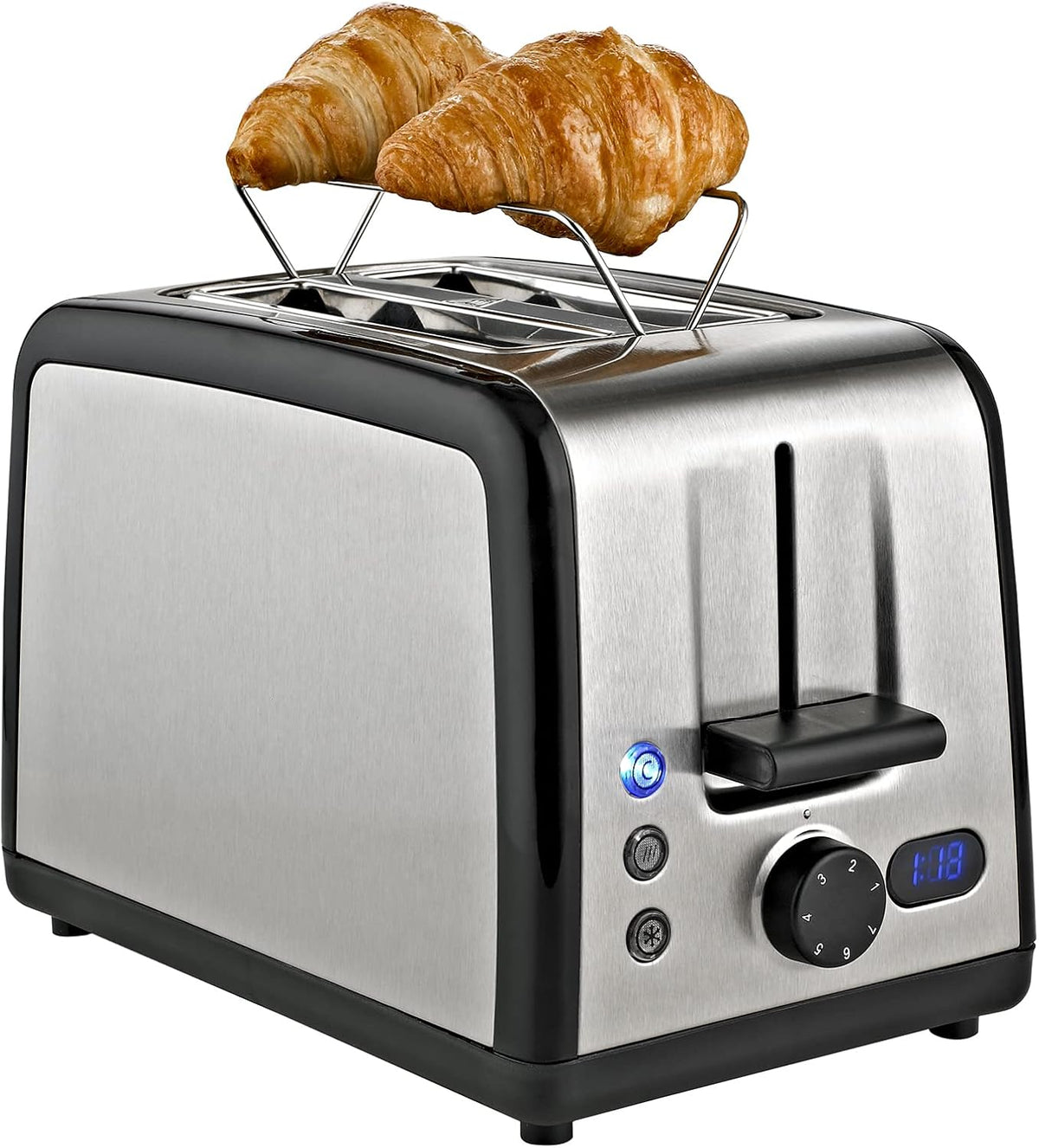 2 Slice Wide Slot Stainless Steel Toaster V888