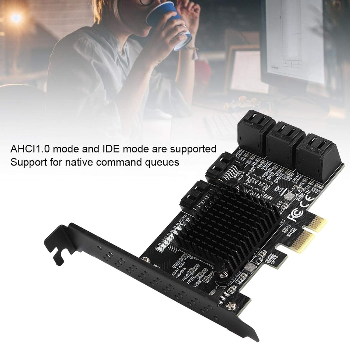 PCIE to SATA3.0 8-Port Expansion Card F854