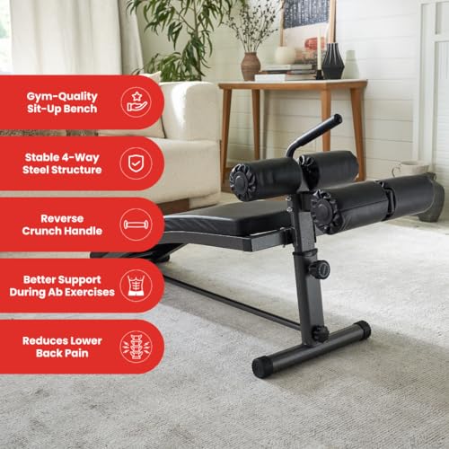 Sit Up Bench with Reverse Crunch Handle E498
