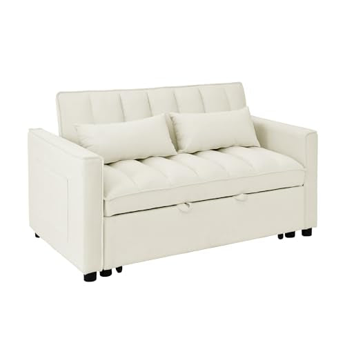 Black Velvet Convertible Sleeper Sofa Bed B3009