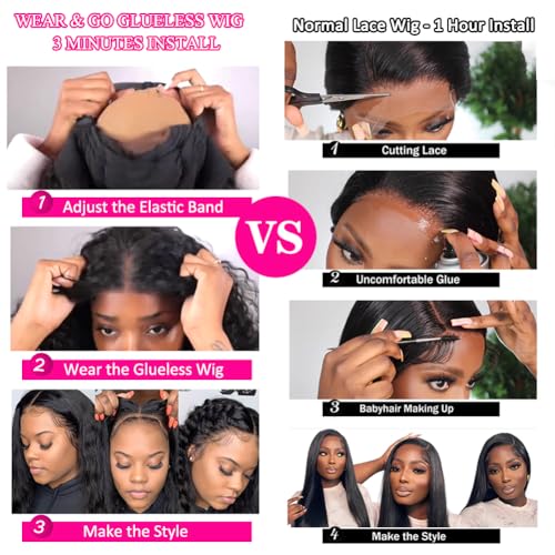 Glueless Human Hair Deep Wave Bob Wig 4x4 Curly Lace Front Wig 180% Density 10 Inch E334