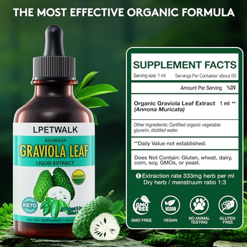 2 Fl Oz Graviola Leaf Extract Liquid (Soursop) G831875