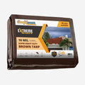 16 MIL Heavy Duty Waterproof Tarp Cover 12' X 30' Brown W66497