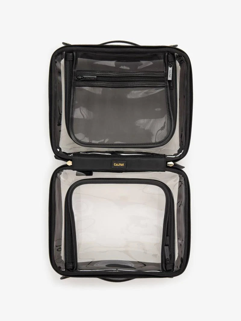 Clear Cosmetic Case Black One Size G295