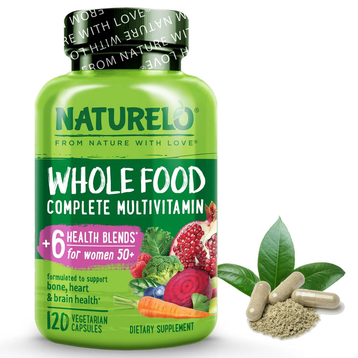 Whole Food Multivitamin for Women 50+ 120 Vegan Capsules A3934
