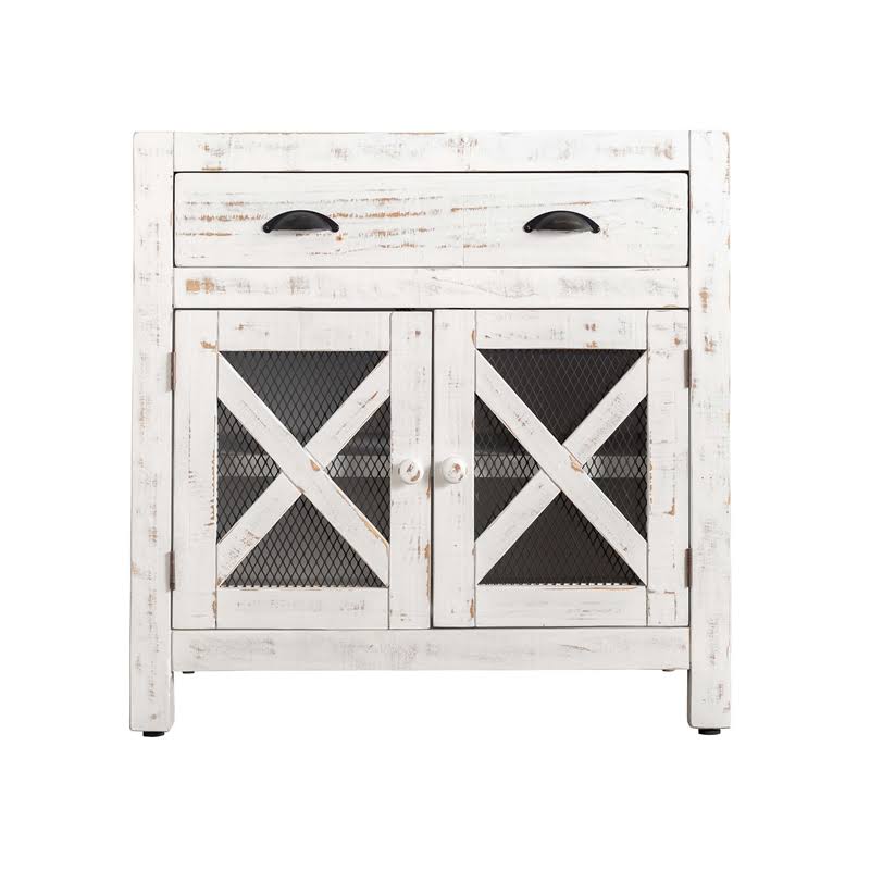White 2-Door Accent Chest J514096