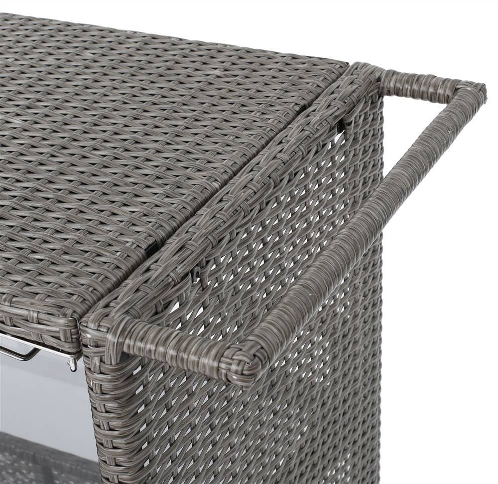 Outdoor Wicker Bar Cart A1738