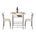 3 Piece Wooden Dining Table Set W795119