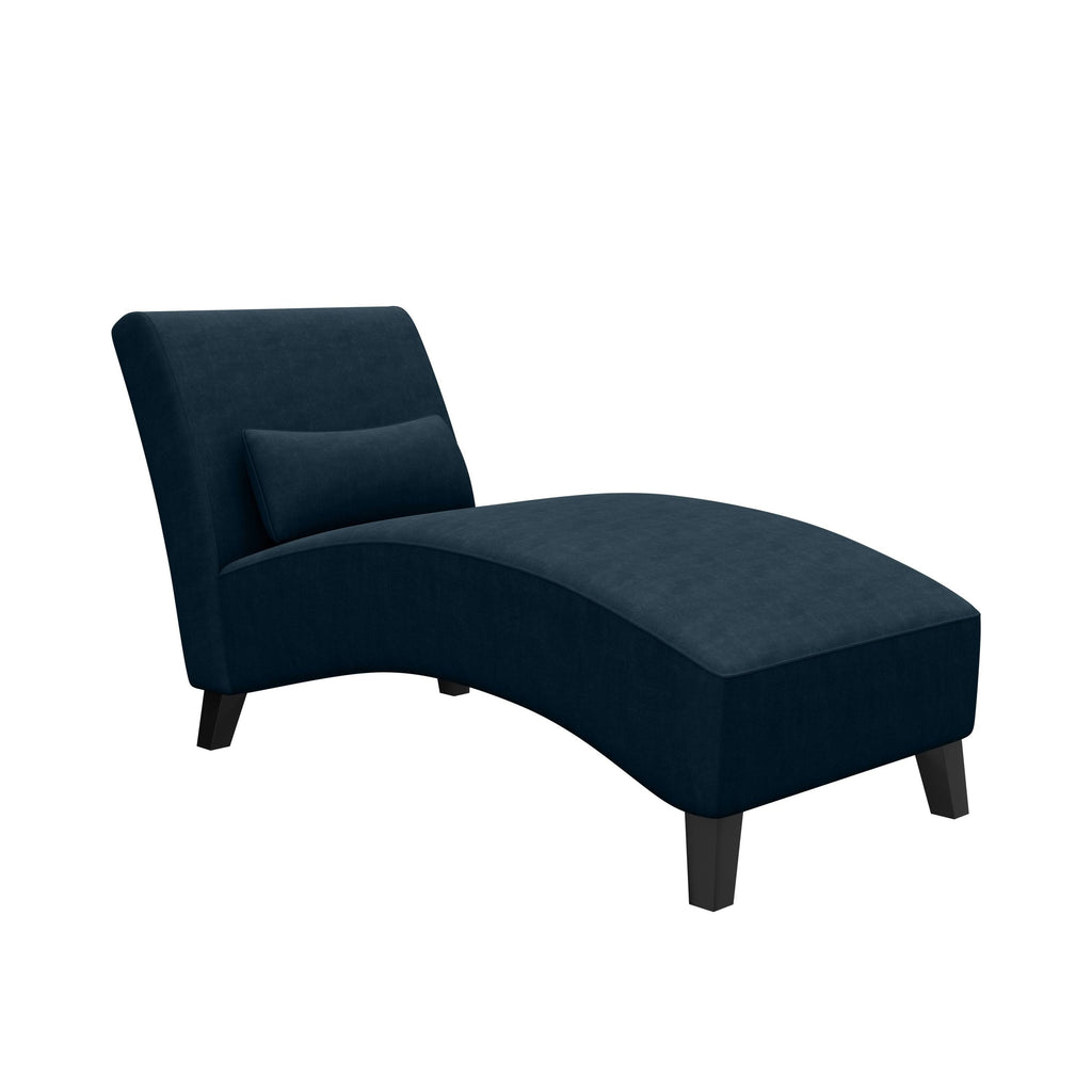 Navy Blue Velvet Chaise D552742