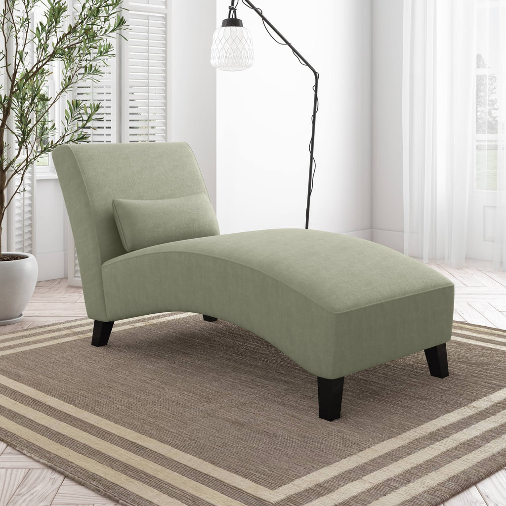 Navy Blue Velvet Chaise D552742
