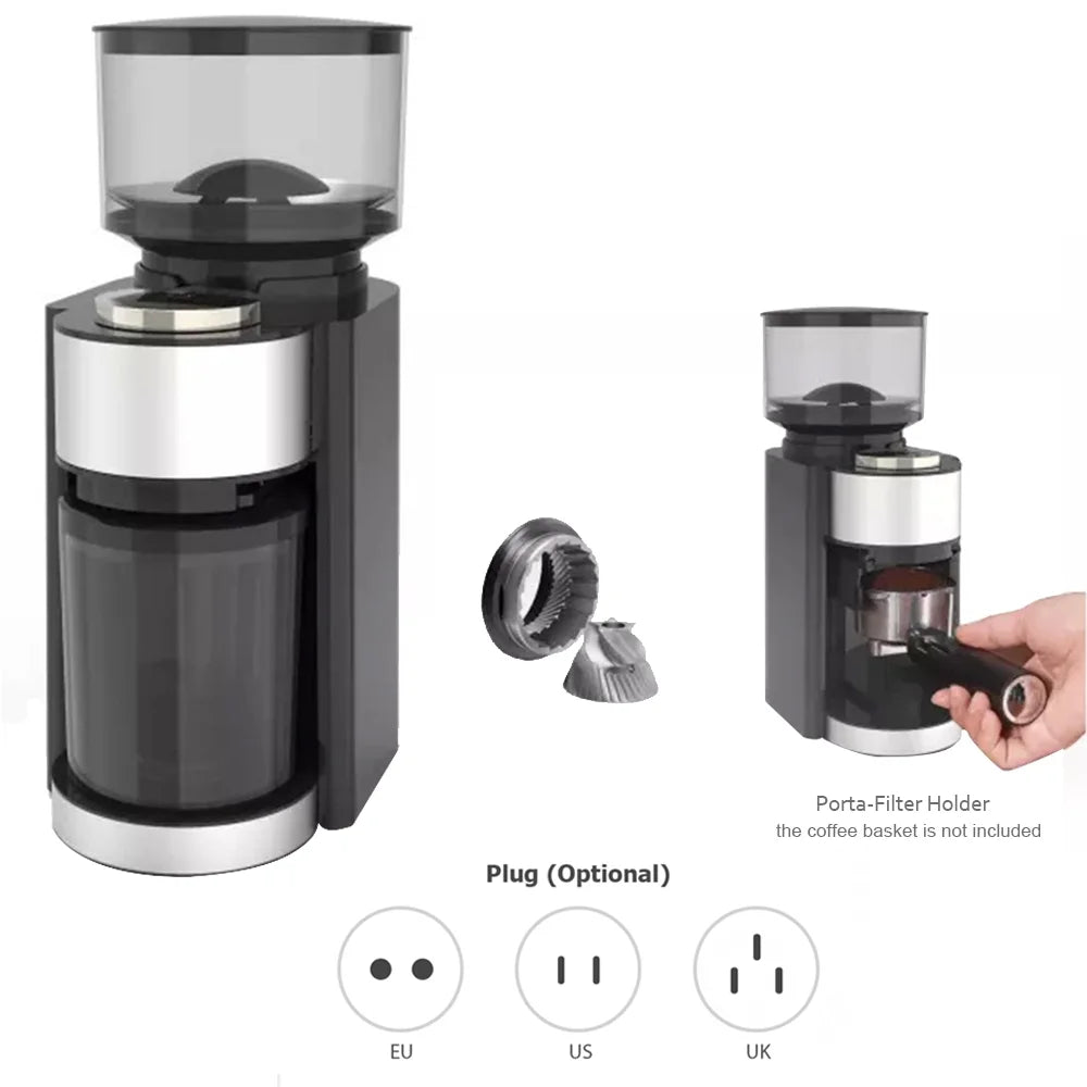 Electric Burr Coffee Grinder with 25 Grind Setting Black S24680