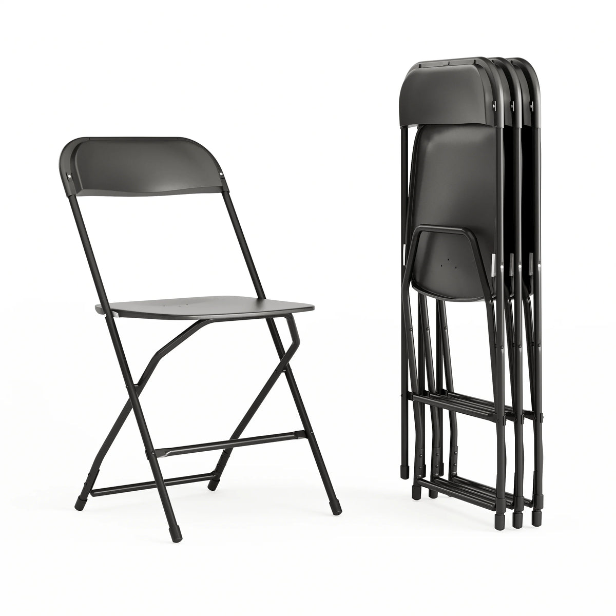 Beige Plastic Folding Chair 4 Pack U864519