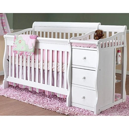 White Crib and Changer S925
