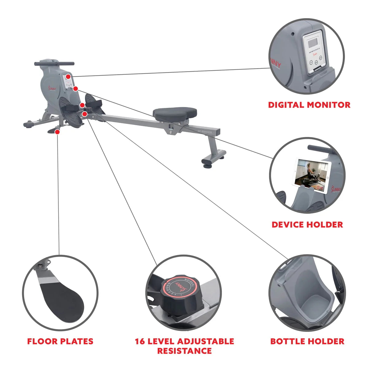 Dual Rower Rowing Machine F189