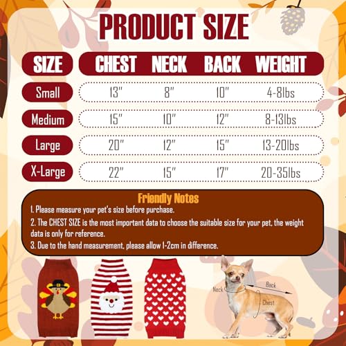 3 Pack Dog Christmas Sweater X94388