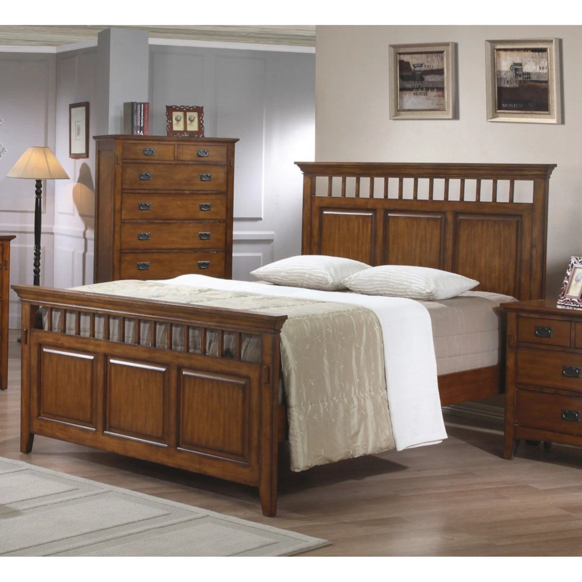 Queen Panel Bed X173