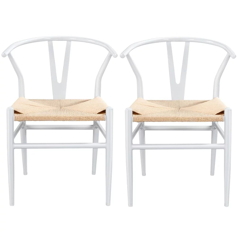 White Dining Chair with Metal Frame N3868