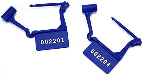 Green Plastic Padlock Seals Numbered Security Tags (Pack of 100 PCS) T5411