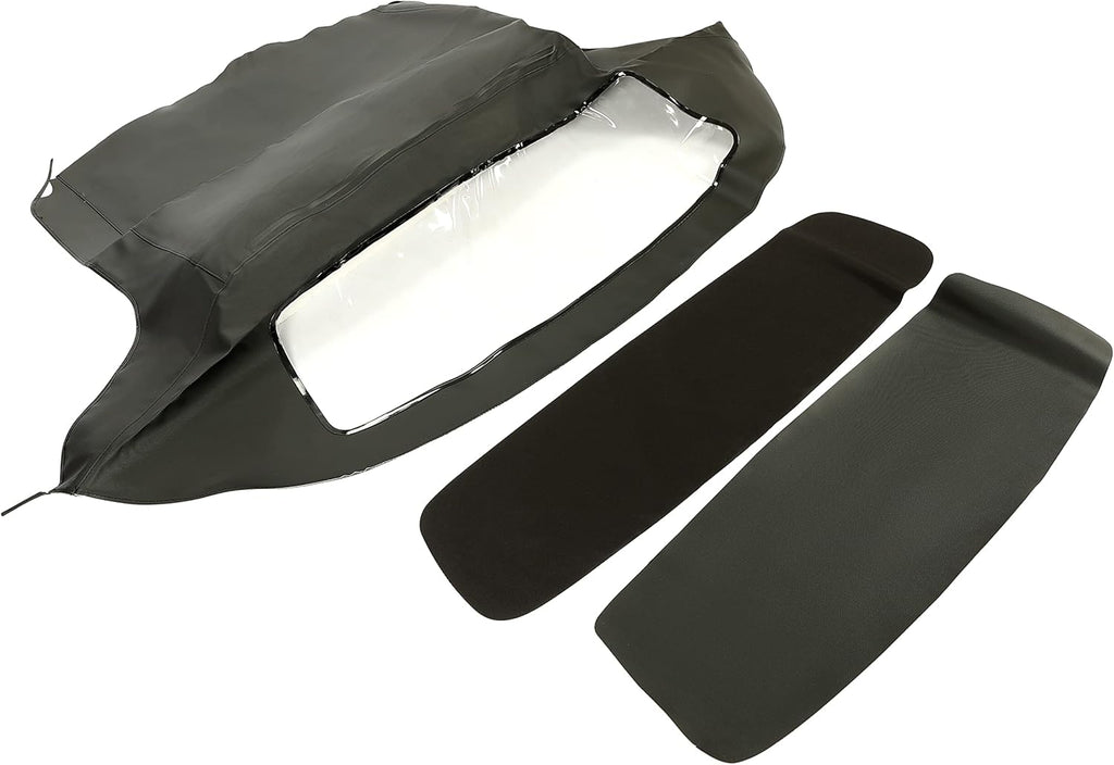 Cabrio Convertible Soft Top Roof with Plastic Window Black D29662