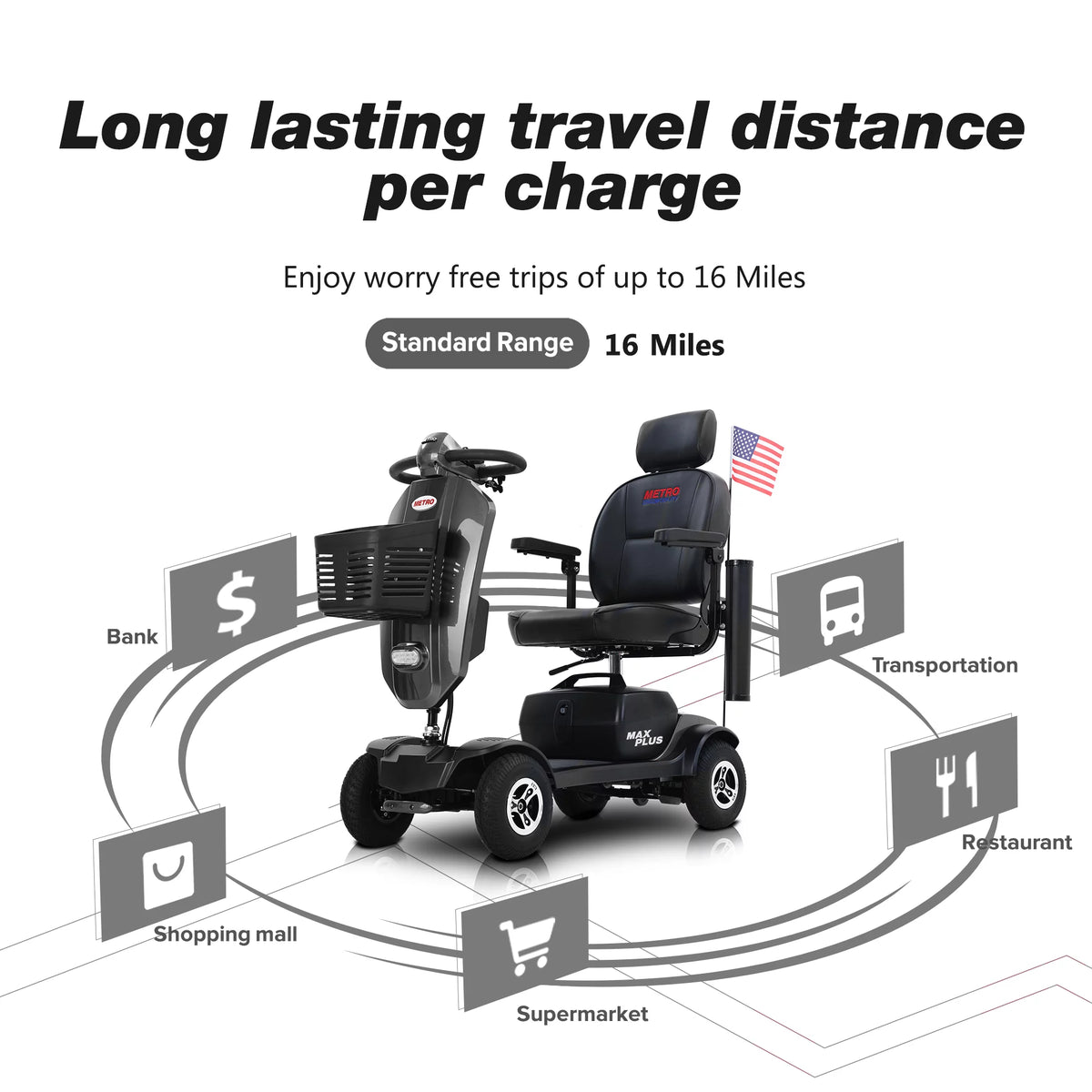 Folding 4 Wheel Scooter with USB Port Purple S11467