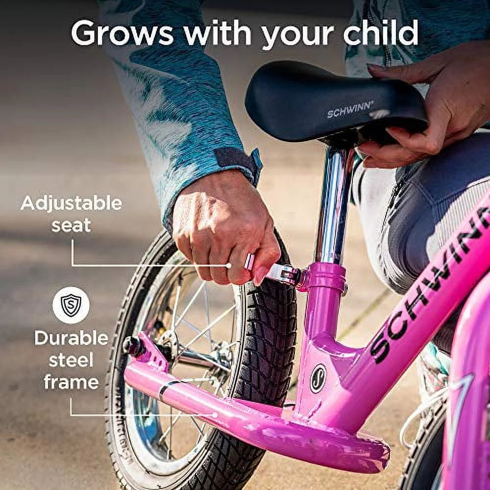 Pink 12-Inch Balance Bike L95227
