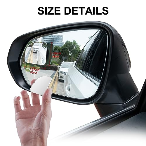 2" Round Frameless Convex Blind Spot Mirror, Pack of 2 S889
