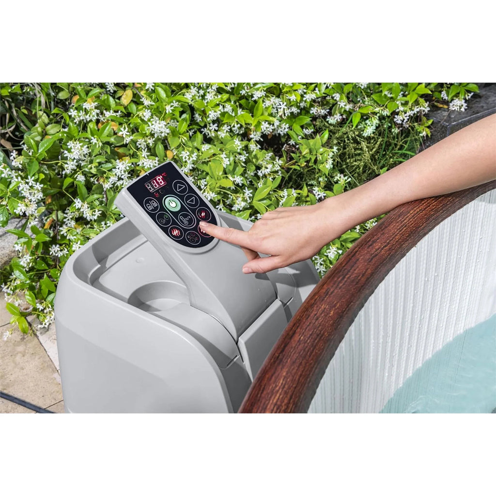 7 Person Inflatable Hot Tub with 180 AirJets, Brown J8658