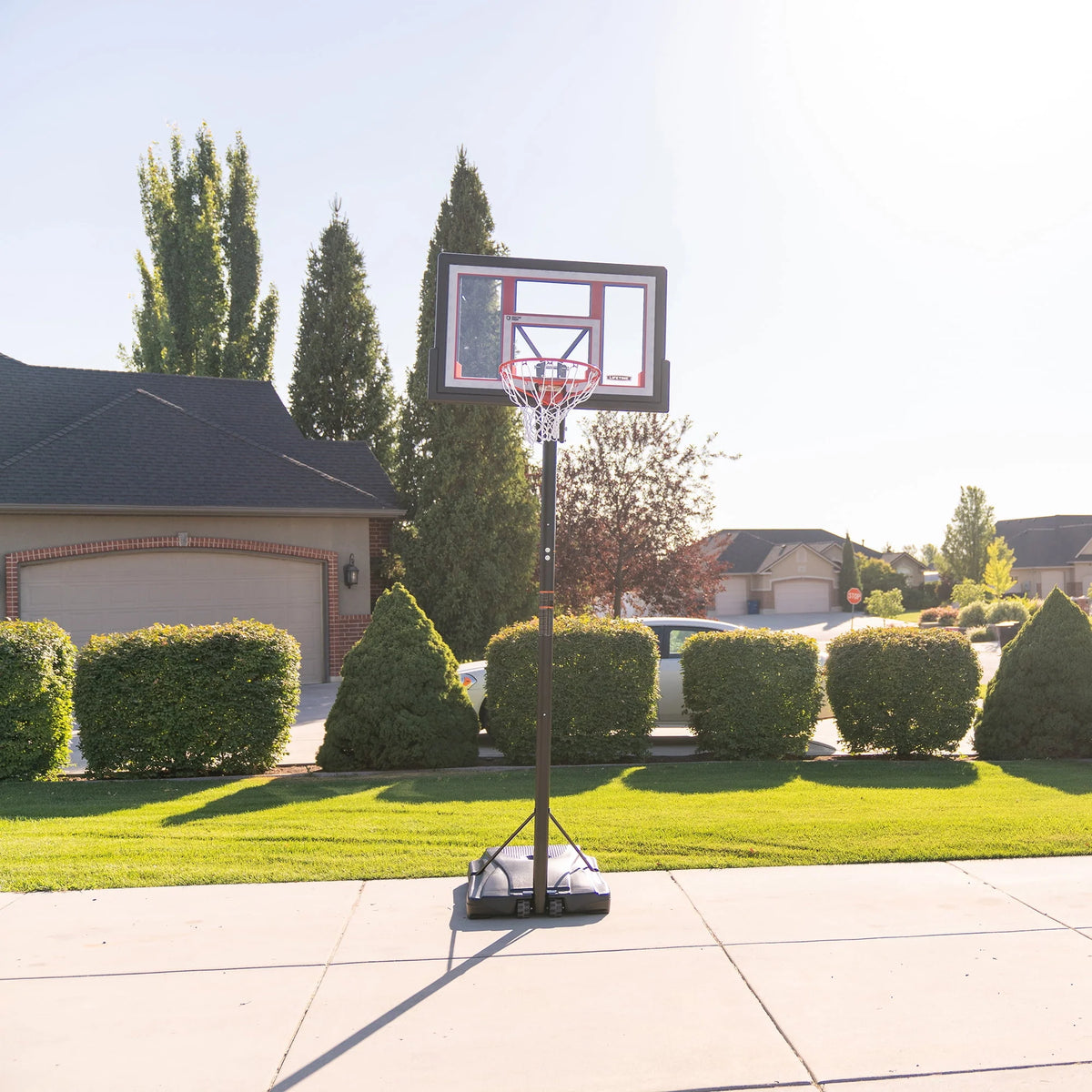Adjustable Portable Basketball Hoop 48 inch Polycarbonate A11658