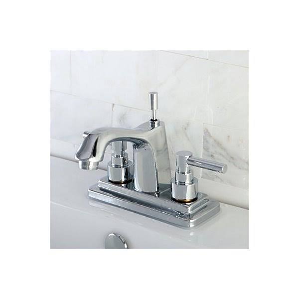 Satin Nickel Centerset Lavatory Faucet with Pop-Up G280337