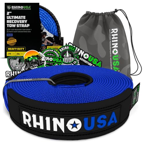 3" x 20' Heavy Duty Recovery Tow Strap W9783