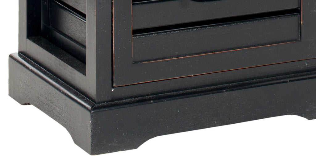 3 Drawer Distressed Black Cabinet H3422