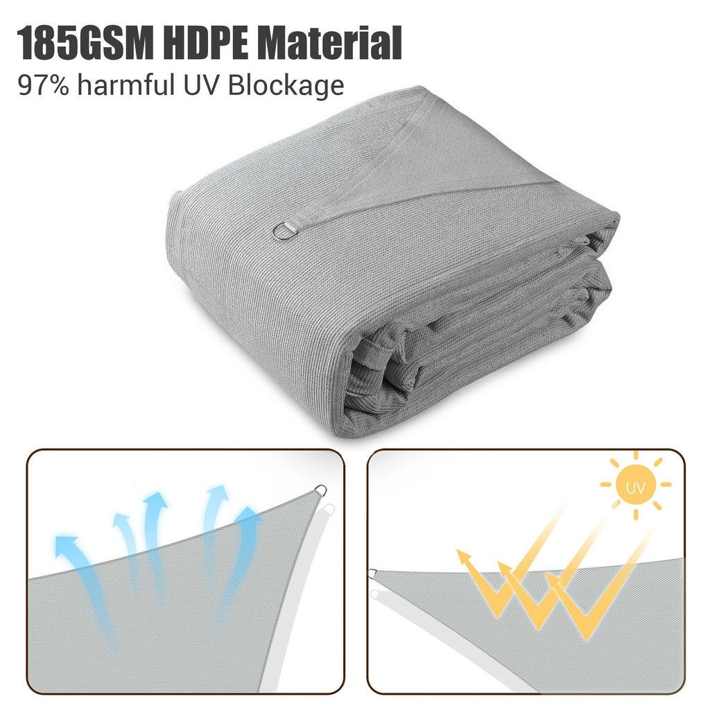 16x12' Rectangle Sun Shade Sail Canopy H7377