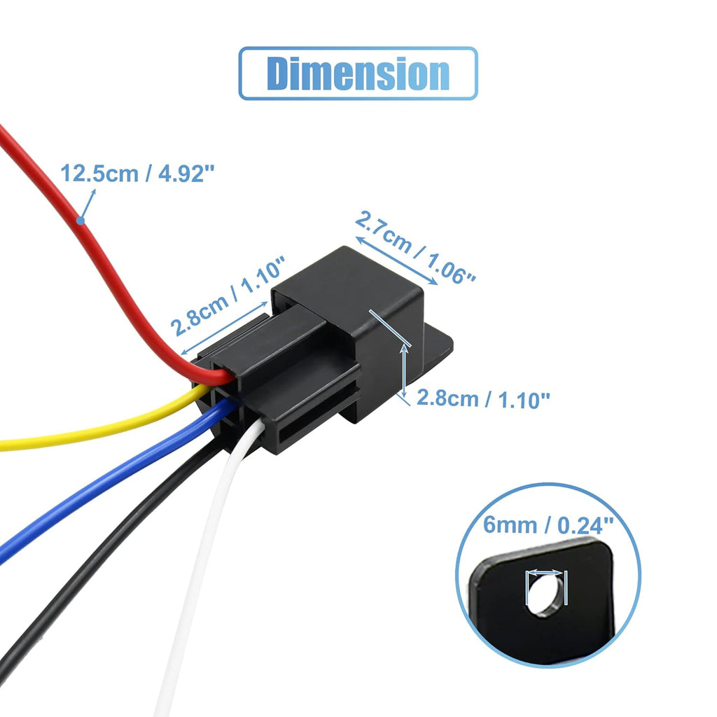 5 Pin DC 48V 40A Car Motor Fuse Relay Switch with Harness O8061