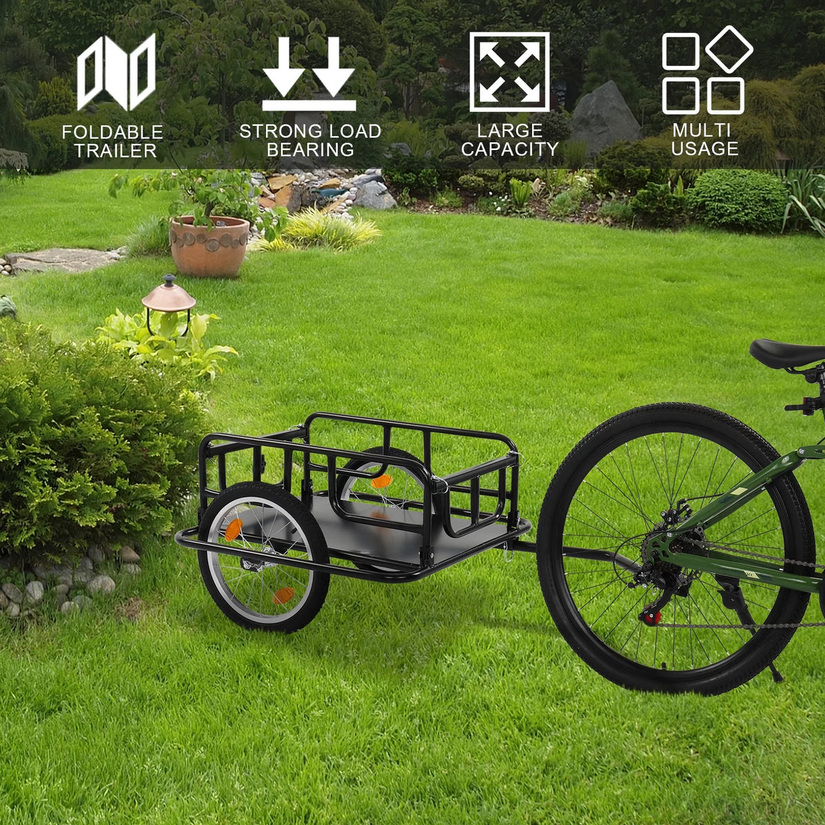 Foldable Bike Cargo Trailer with 16" Wheels C224