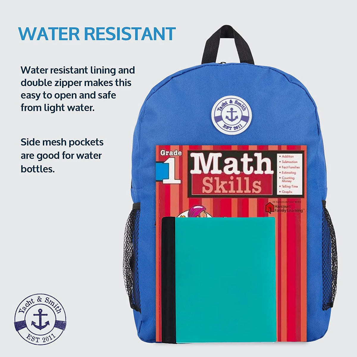 48 Pack 17 Inch Assorted Colors Water Resistant Backpacks V35896