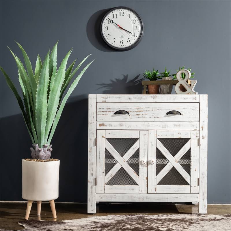 White 2-Door Accent Chest J514096