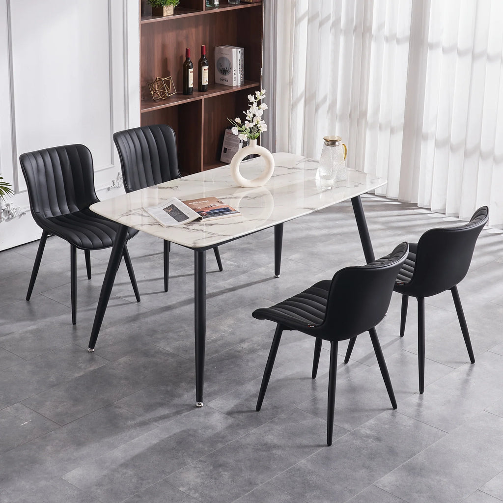 Black Faux Leather Dining Chair G923703