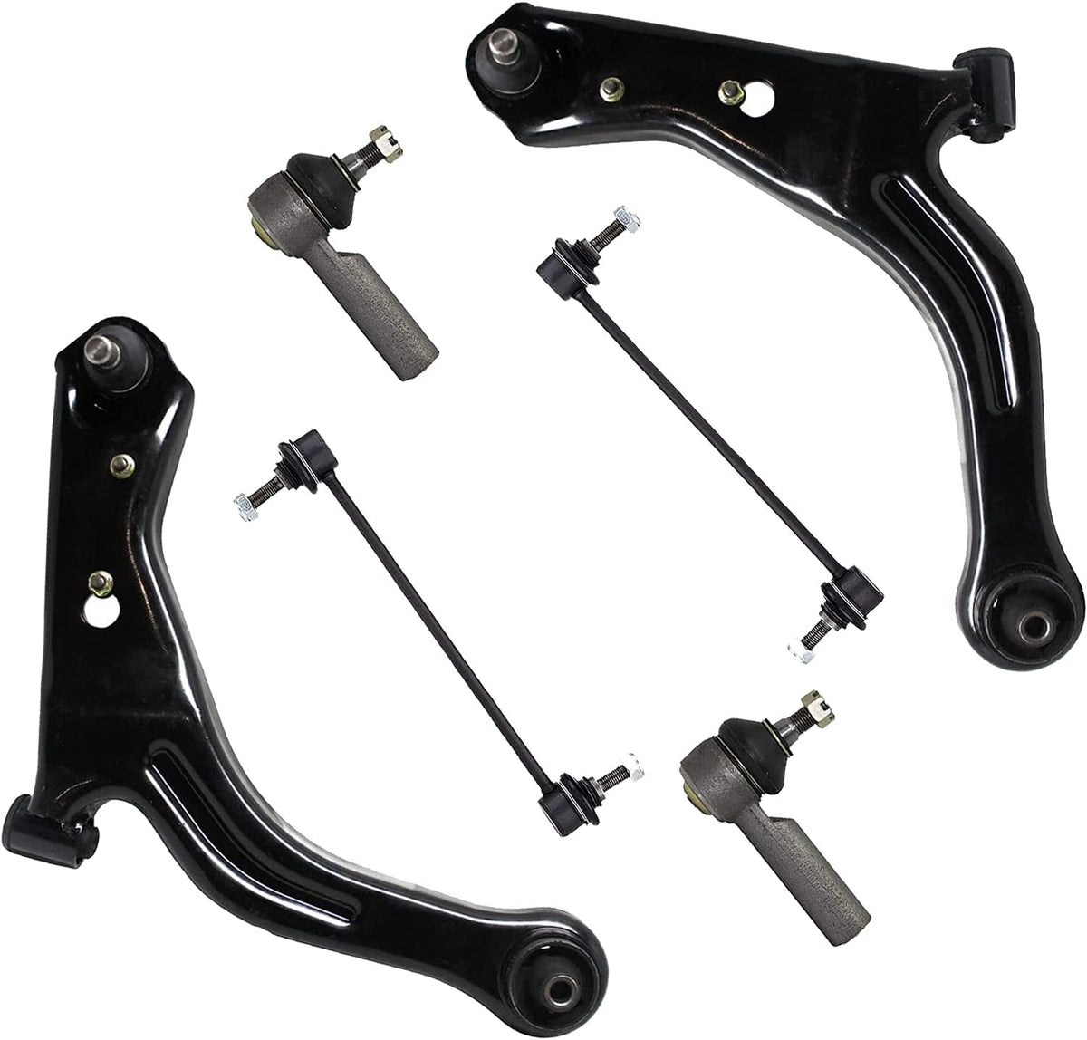 Front Lower Control Arms with Ball Joint Outer Tie Rods Sway Bars 6pc Set U470648