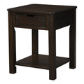 Dark Brown Engineered Wood End Table with Drawer N45568