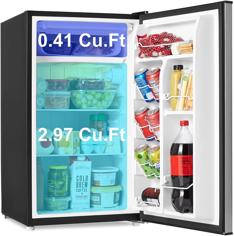 Compact Refrigerator, 3.5 Cu.Ft, Stainless Steel Look X748066