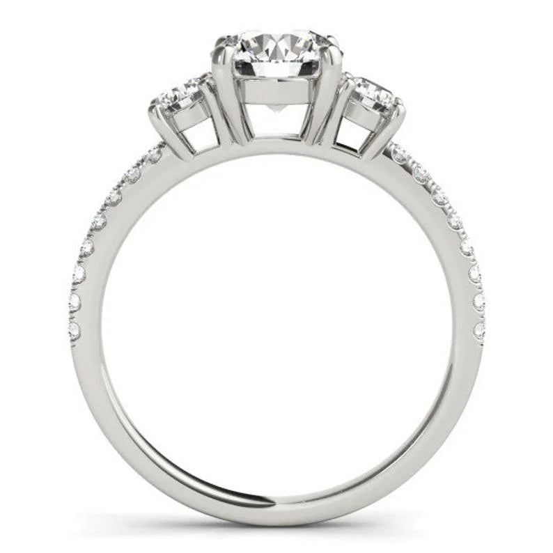950 Platinum Solitaire Round Moissanite Engagement Ring M103869