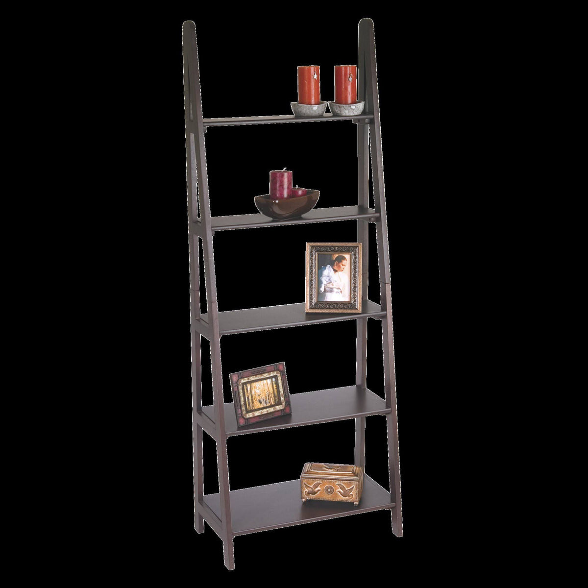 Espresso Ladder Bookcase G838332