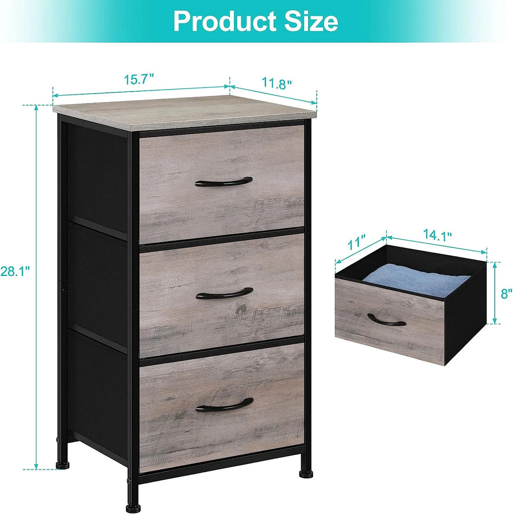 3 Drawer Fabric Storage Dresser W915