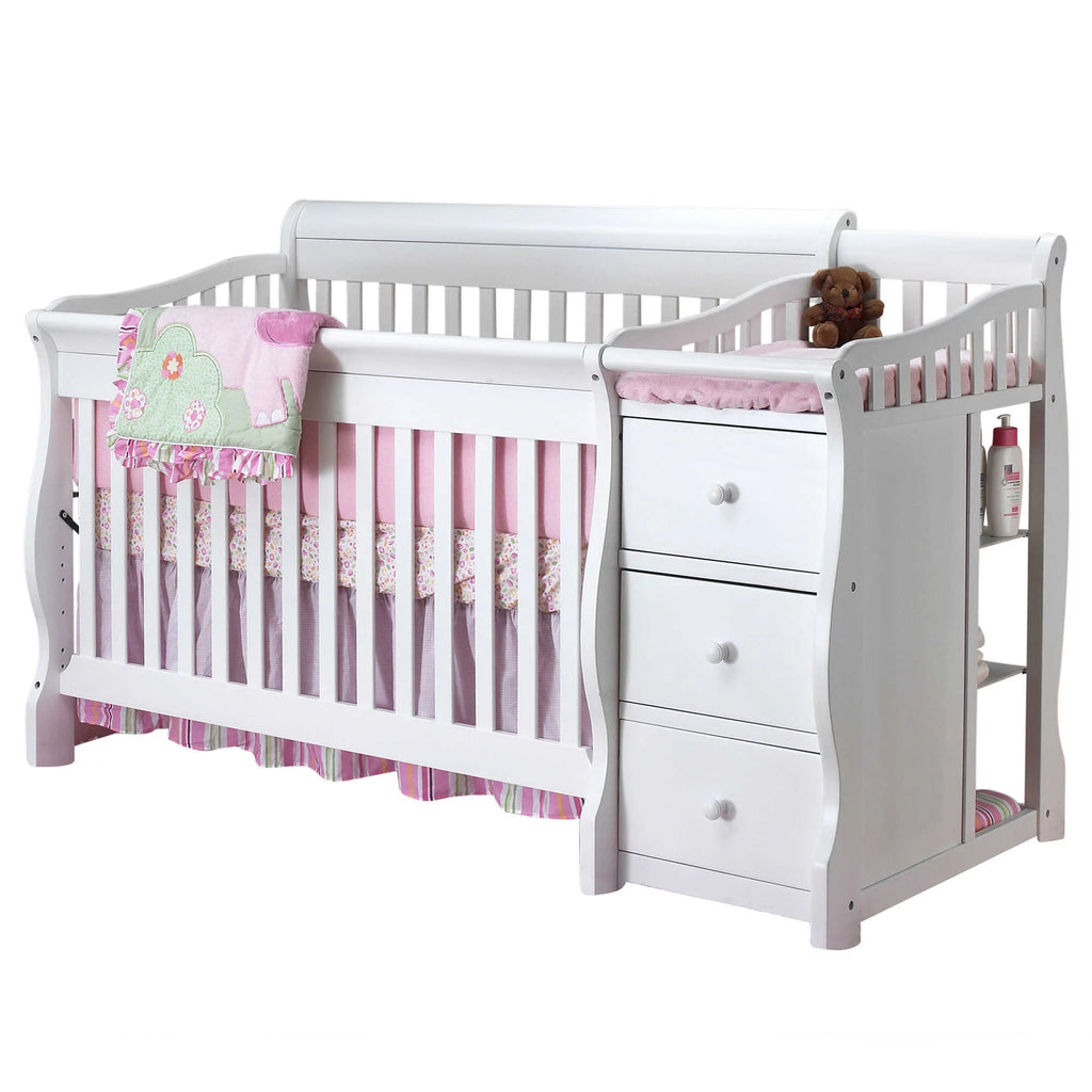 White Crib and Changer S925