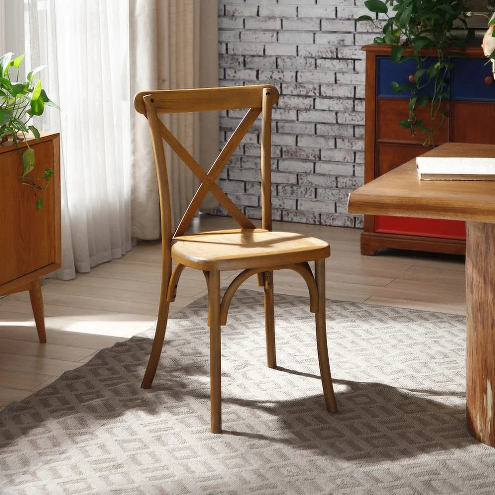 2-Pack Natural Resin X-Back Dining Chair U6020